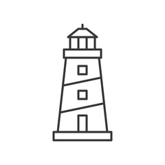 sLighthouse outline icon on white background