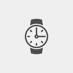 Wrist watch flat vector icon. Clock flat vector icon