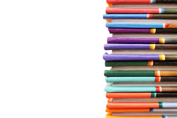 Colour books isolated on white background