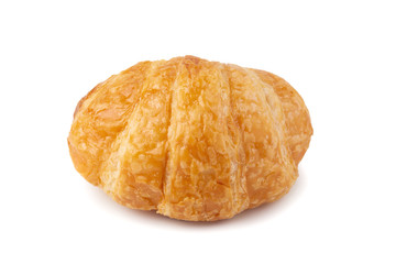 Plain croissant isolated on a white background