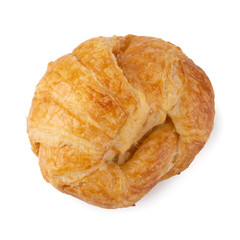 Plain croissant isolated on a white background