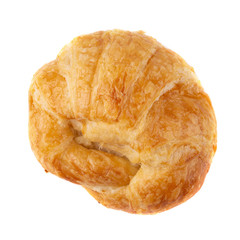 Plain croissant isolated on a white background