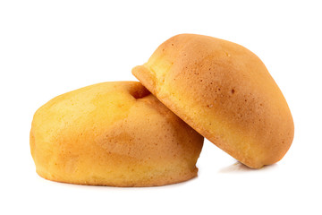 baked bread isolated on a white background