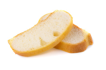 baked bread isolated on a white background