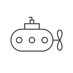 Obraz premium Submarine outline icon on white background