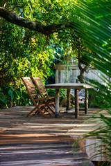 Obraz premium Beautiful quiet area in resort