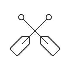 Paddle outline icon on white background