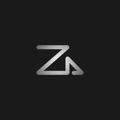 Initial Letter ZA Logo Template Design Vector - obrazy, fototapety, plakaty