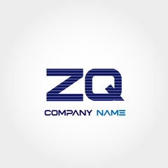 Initial Letter ZQ Logo Template Design Vector