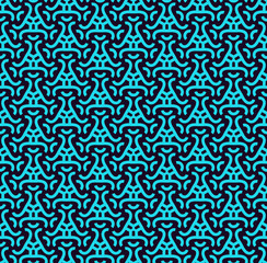 Seamless pattern. Ornament of lines and curls. Linear abstract background.