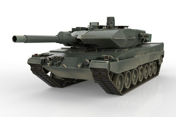 Fototapeta na wymiar Military Tank isolated on white background