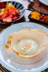 Egg hopper Sri Lankan breakfast