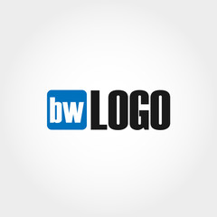 Initial Letter BW Logo Template Vector Design