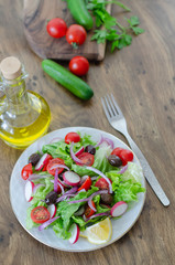 Healthy vegetable salad .Diet menu