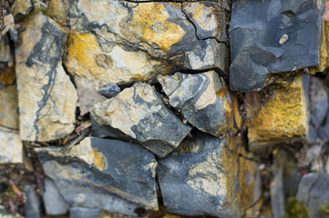 rocks and stones of the sea coast