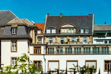 Beautiful old windows in historical center of Strasbourg