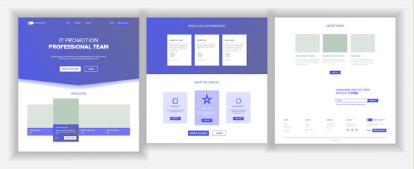 Website Page Vector. Business Website. Web Page. Landing Design Template. Processes And Office Situation. Support Solution. Group Meeting. Product Testimonial. Illustration