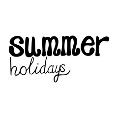 vector hand written summer lettering