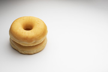 sugar doughnut on white background