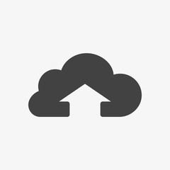 Upload icon, arrows icon. Glyph, Solid style