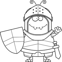 Waving Cartoon Ant Knight