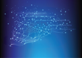 Obraz premium Abstract Digital and technology background. Machine lerning with neural network concept.