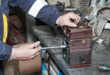 Real process of repair of the diesel engine