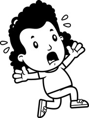 Cartoon Girl Panic