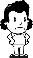 Cartoon Girl Angry