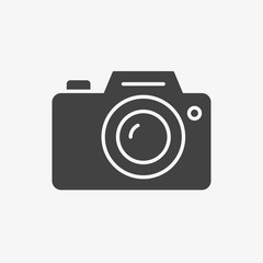 Photo camera icon, technology icon. Glyph, Solid style