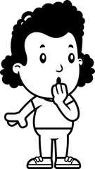 Cartoon Girl Surprised