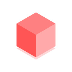 Abstract cubic icon. Isometric illustration for covers design in flat 3D style. Vector geometric logo.