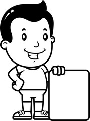 Cartoon Boy Sign