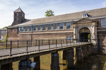 Fototapeta na wymiar Bridge of entrance to the old and historic castle of Breda. holland netherlands