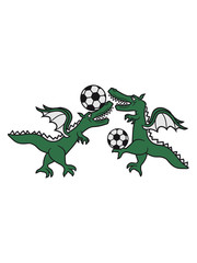 2 freunde team paar spaß fußball spielen tor schießen verein sport ball kopfball laufen gehen groß clipart fliegen flügel wyvern mystisch fantasy Drache böse