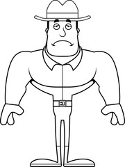 Cartoon Sad Cowboy