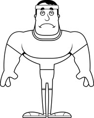 Cartoon Sad Fitness Man