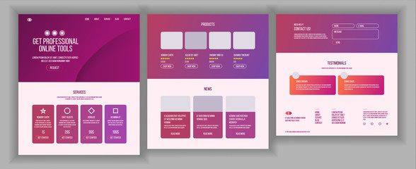 Web Page Design Vector. Website Business Style. Front End Site Scheme. Landing Template. Benefits Scheme. Interface Menu. Card Credit. Illustration
