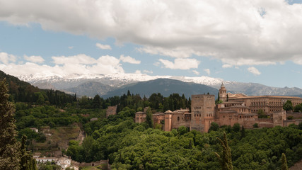 Fototapeta na wymiar Veduta dell'Alhambra, Granada, Andalusia, Spagna
