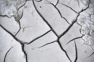 Obraz premium Dry earth in the summer with cracks