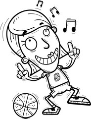 Cartoon Basketball Player Dancing