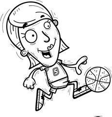 Cartoon Basketball Player Running