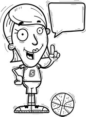 Cartoon Basketball Player Talking