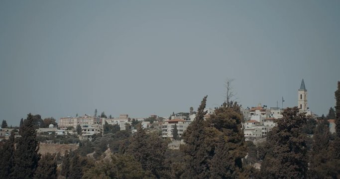 Minaret And Mousque Of Al-Aqsa In Jerusalem - pan left