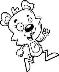 Cartoon Female Bear Running