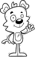 Cartoon Male Bear Waving