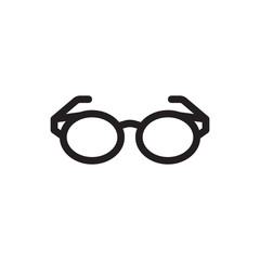 Fototapeta premium Glasses icon, Tools and utensils icon. Outline bold, thick line style, 4px strokes rounder edges