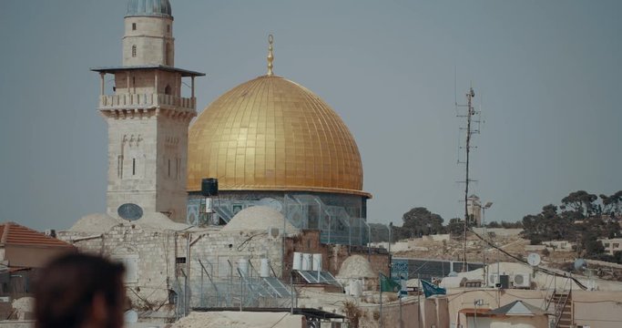 Minaret And Mousque Of Al-Aqsa In Jerusalem