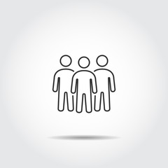 People Icons Line work group Team Vector