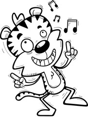 Cartoon Male Tiger Dancing